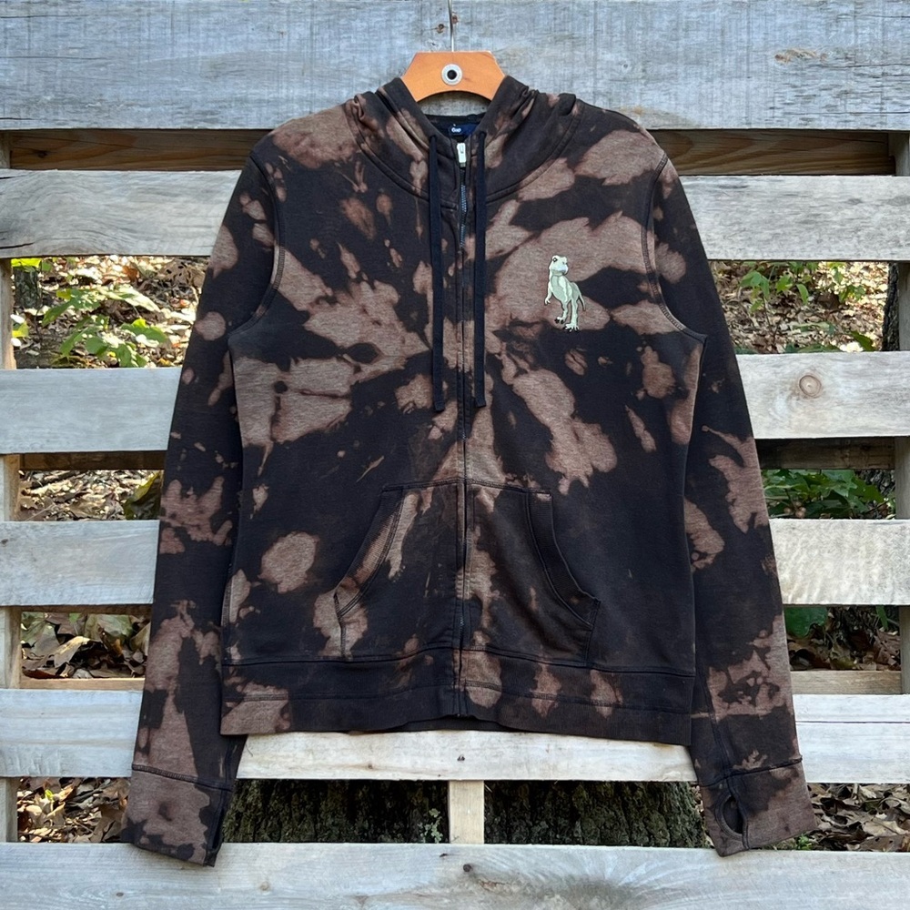 Gap Bleach Tie-Dye T-Rex Jacket Size Large
